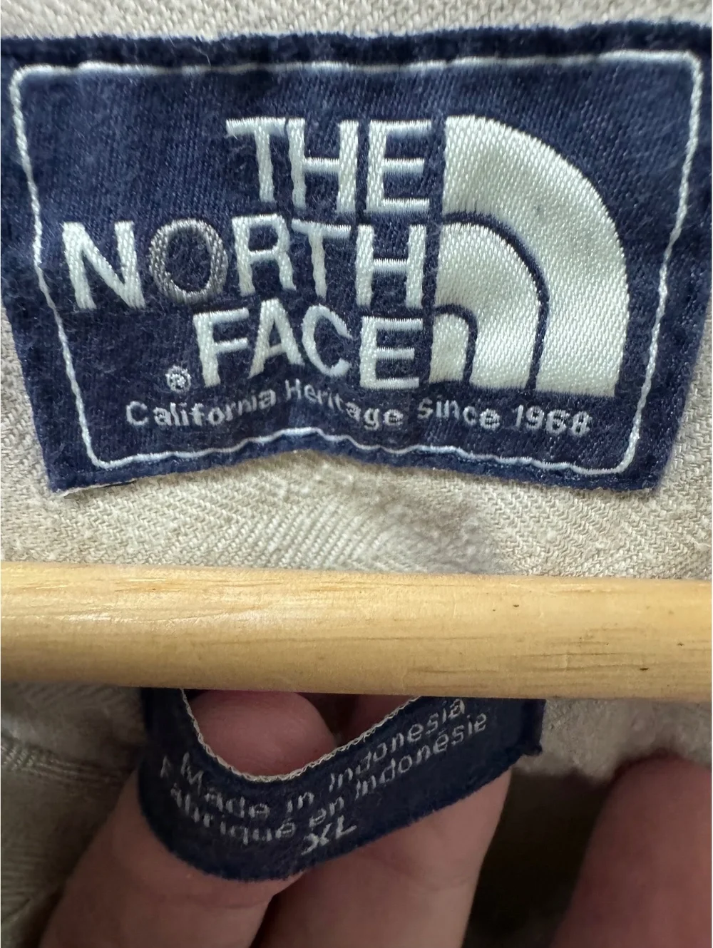 The North Face Herringbone Work Shirt Men’s XL Khaki Heritage Long Sleeve